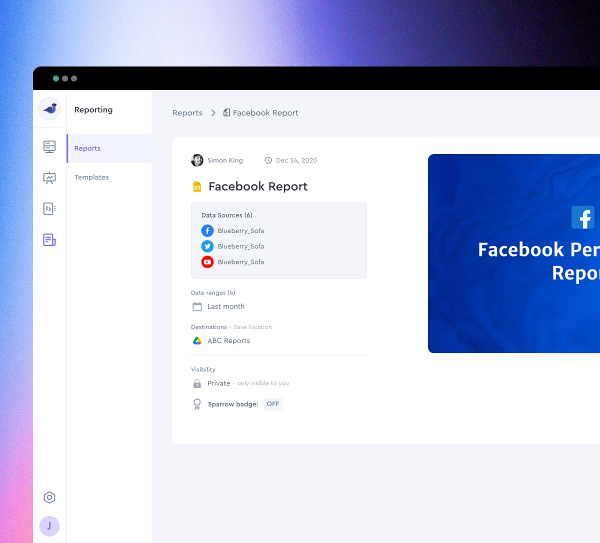 Sparrow: Making marketing reports customizable
