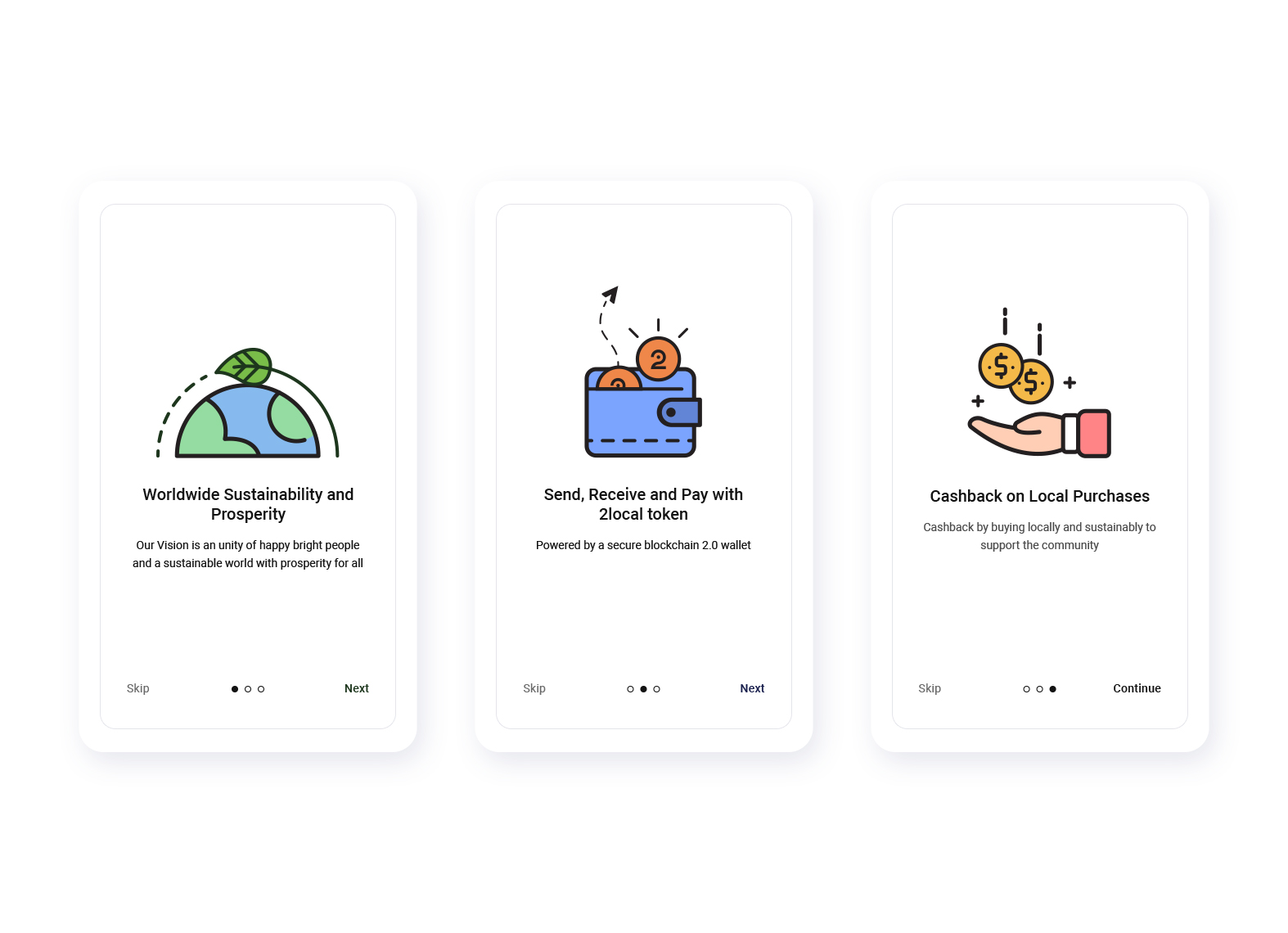 2local onboarding visual design