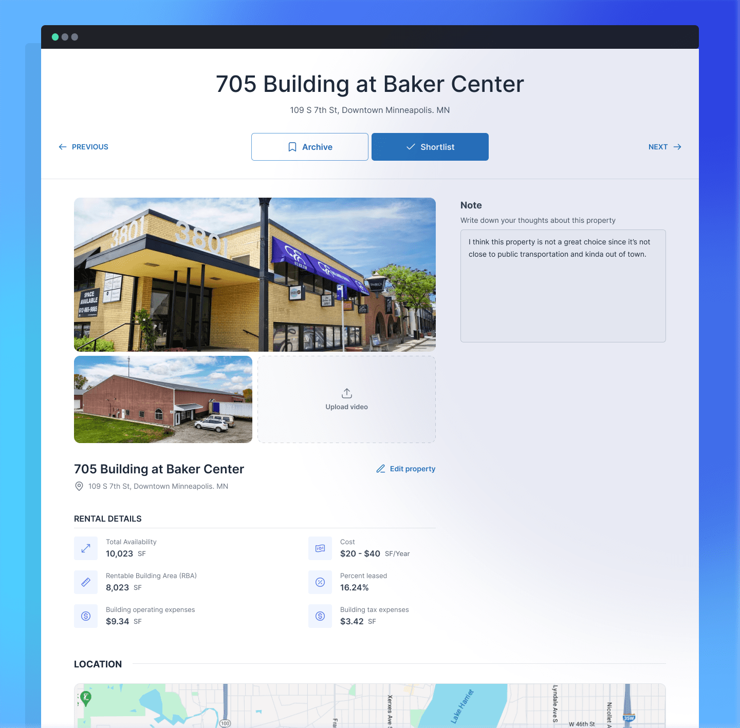 creSimplify property page